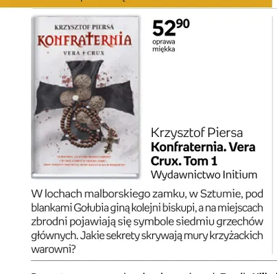 Książka Krzysztof Piersa Konfraternia. Vera Crux. Tom 1 promocja w Empik