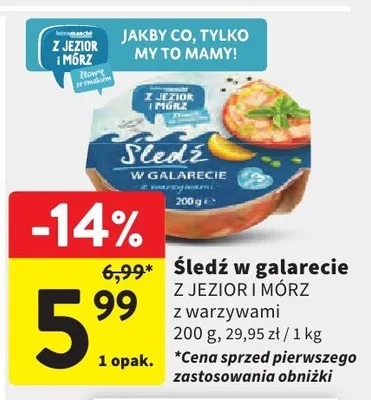 Śledź w galarecie z jezioru morz z warzywami promocja w Intermarche