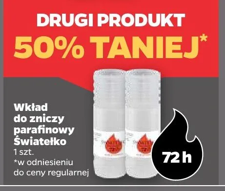Wkład do zniczy parafinowy Światełko promocja w Netto