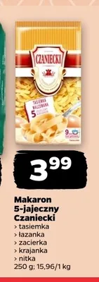 Makaron 5-jajeczny nitka Czaniecki promocja w Netto