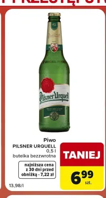Piwo Pilsner Urquell promocja w Carrefour Market