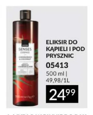 Eliksir do kąpieli i pod prysznic Trawa cytrynowa i kokos Avon Senses Essence promocja w AVON