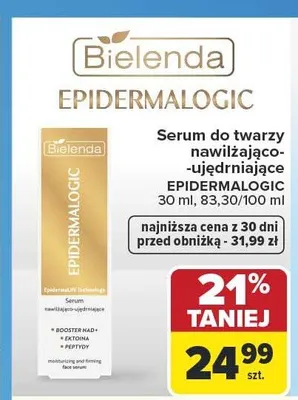 Serum do twarzy nawilżająco-ujędrniające Bielenda Epidermalogic promocja w Carrefour