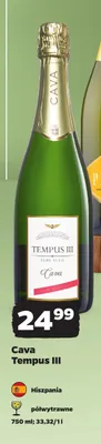 Wino musujące Cava Tempus III promocja w Netto