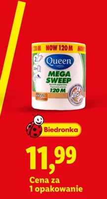 Ręcznik papierowy 2-warstwowy Queen Mega Sweep promocja w Lidl