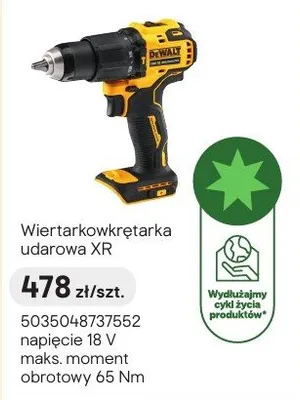 Wiertarkowkrętarka udarowa XR promocja w Castorama