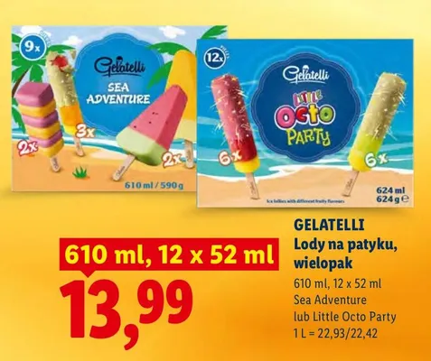 Wielopak lodów na patyku - Sea Adventure promocja w Lidl
