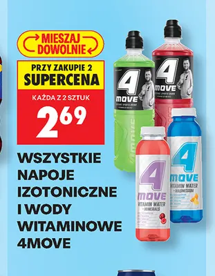 Napoje izotoniczne i wody witaminowe 4Move promocja w Biedronka