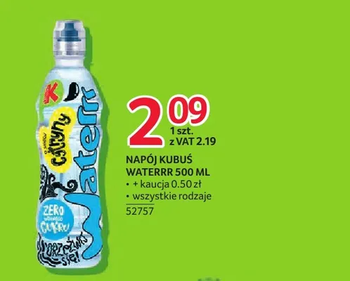 Napój Kubuś Waterrr promocja w Selgros
