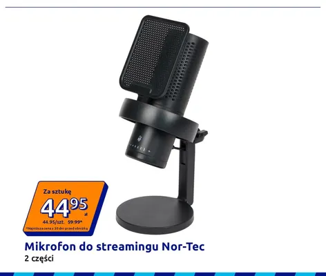 Mikrofon do streamingu Nor-Tec 2 części promocja w Action