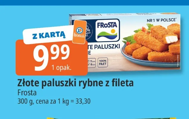 Złote paluszki rybne z fileta Frosta promocja w Leclerc