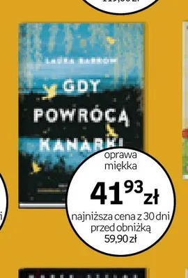 Książka Gdy powrócą kanarki Laura Barrow promocja w Empik