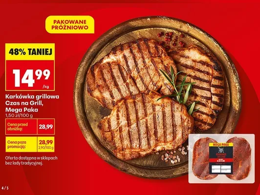 Karkówka grillowa Czas na Grill Mega Paka promocja w Biedronka