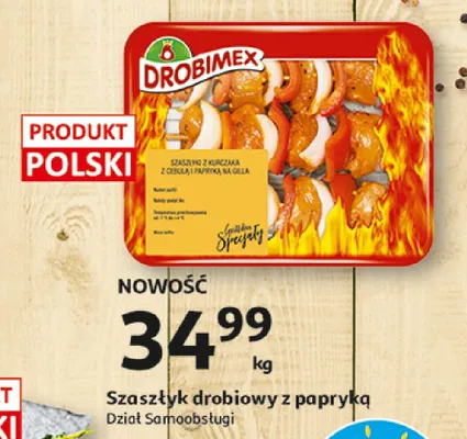 Szaszłyk drobiowy z papryką Drobimex promocja w Auchan