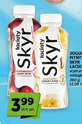 Jogurt pitny Skyr Łaciate truskawkowy promocja w Groszek
