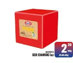 Ser Edamski luz Mlekovita promocja w Tomi Markt