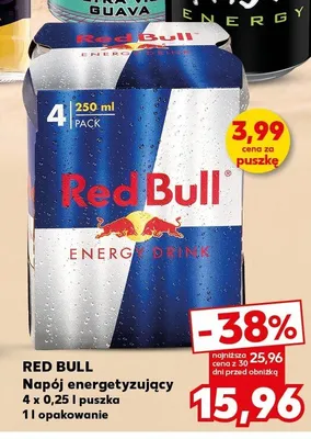 Napój energetyzujący Red Bull 4-pak promocja w Kaufland