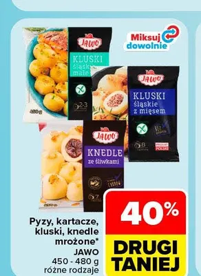 Pyzy, kartacze, kluski, knedle mrożone Jawo promocja w Carrefour Market