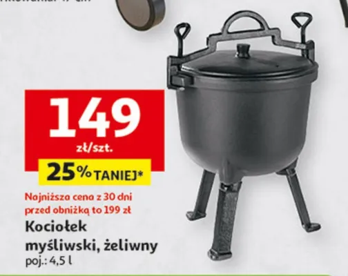 Kociołek myśliwski, żeliwy promocja w Auchan