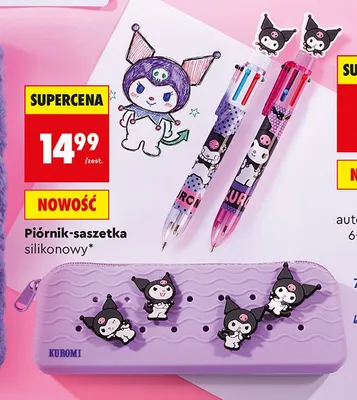 Piórnik-saszetka silikonowy Kuromi promocja w Biedronka