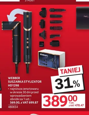 Suszarka stylizator HD1298 Webber promocja w Selgros