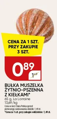 Bułka muszelka żytnio-pszenna z kiełkami promocja w Chata Polska