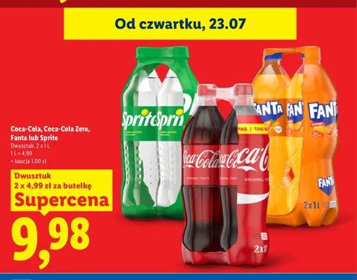 Napój gazowany Sprite 2-pak promocja w Lidl