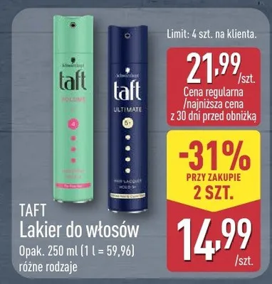 Lakier do włosów Taft promocja w Aldi
