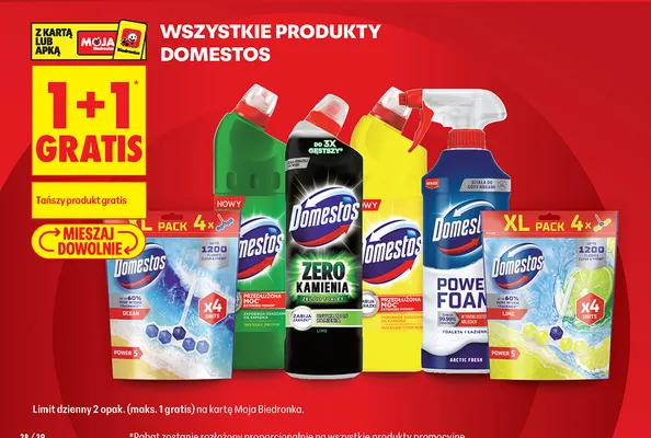 Płyn do toalet Domestos Przedłużona Moc Pine Fresh promocja w Biedronka