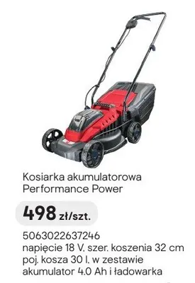 Kosiarka akumulatorowa Performance Power promocja w Castorama