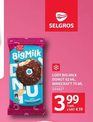 Lody Big Milk Minecraft promocja w Selgros