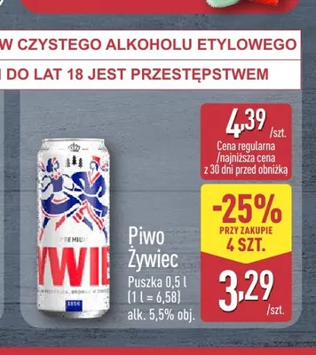 Piwo Żywiec promocja w Aldi