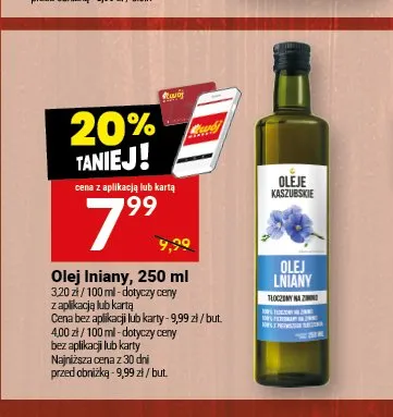 Olej lniany Oleje Kaszubskie promocja w Twój Market