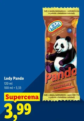 Lody Pando Koral o smaku śmietankowo-czekoladowym promocja w Lidl