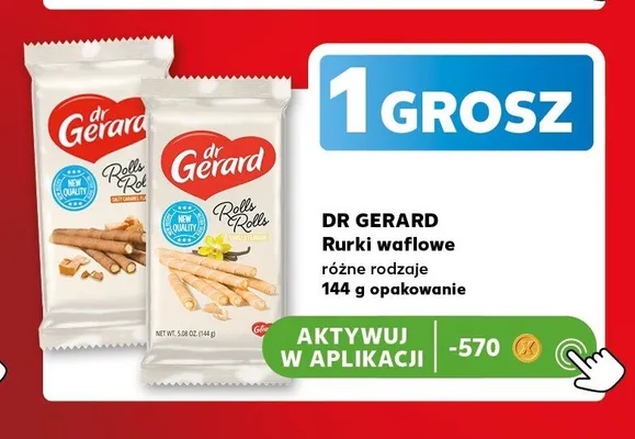 Rurki waflowe Rolls Vanilla Dr Gerard promocja w Kaufland