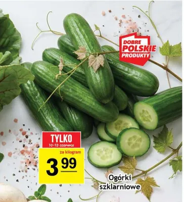 Ogórki szklarniowe promocja w Gram Market