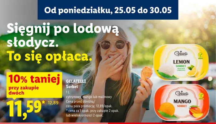 Sorbet GELATELLI promocja w Lidl