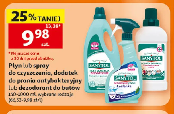 Dodatek do prania antybakteryjny Sanytol promocja w Auchan