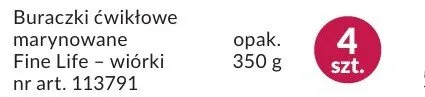Buraczki ćwikłowe marynowane Fine Life - wiórki promocja w Makro