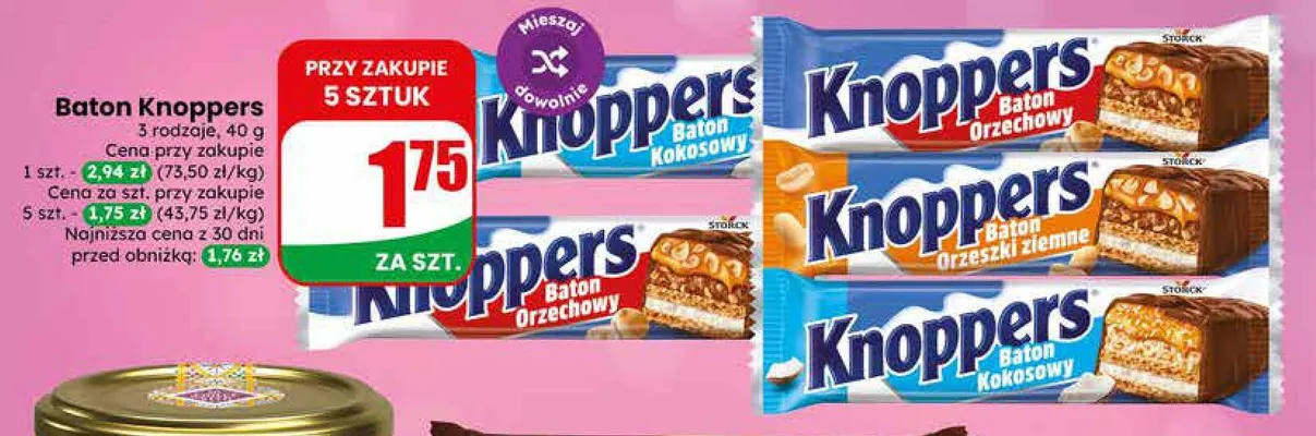 Baton Knoppers Kokosowy promocja w Dino