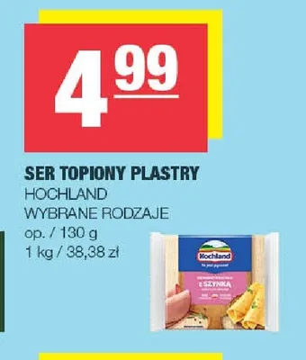 Ser topiony w plastrach Hochland promocja w SPAR