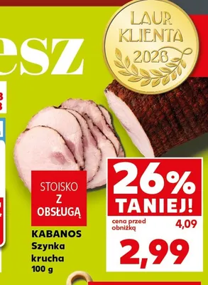 Szynka krucha Kabanos promocja w Kaufland