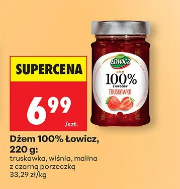 Dżem 100% truskawka promocja w Biedronka