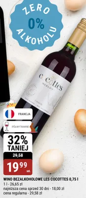 Wino bezalkoholowe Les Cocottes promocja w bi1