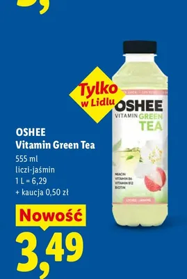 Herbata mrożona Oshee Vitamin Green Tea Liczi-Jaśmin promocja w Lidl