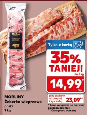 Żeberka wieprzowe paski promocja w Kaufland