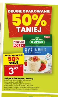 Ryż parboiled Kupiec 4-pak 100 g promocja w Twój Market