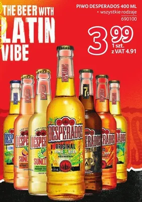 Piwo Desperados wszystkie rodzaje 690100 promocja w Selgros