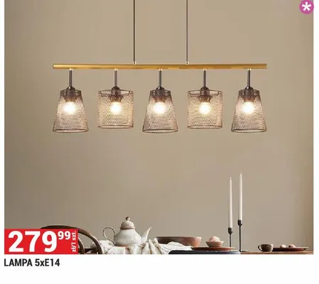 Lampa 5xE14 promocja w Merkury Market