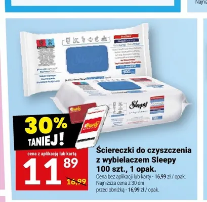 Ściereczki do czyszczenia z wybielaczem Sleepy promocja w Twój Market